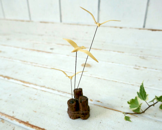 空飛ぶカモメ ミッドセンチュリー 70's ヴィンテージ アート オーナメント インテリア 置き物 USA