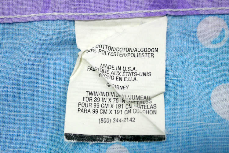 リトルマーメイド アリエル セバスチャン フランダー 大柄 ヴィンテージ ユーズドシーツ ベッドシーツ(フラットタイプ) USA 美品