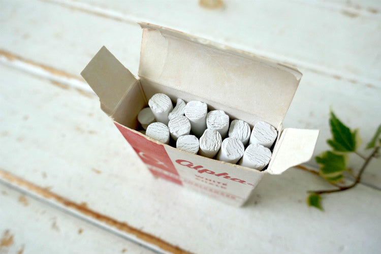 アルファベット 数字 学習用 チョーク付き 木製 収納ケース ヴィンテージ 黒板 BOX ブラックボード USA