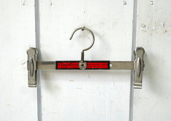 L' Ideal junior ベルギー Parmentier社 メタル製 伸縮式 60's ヴィンテージ パンツハンガー ハンガー