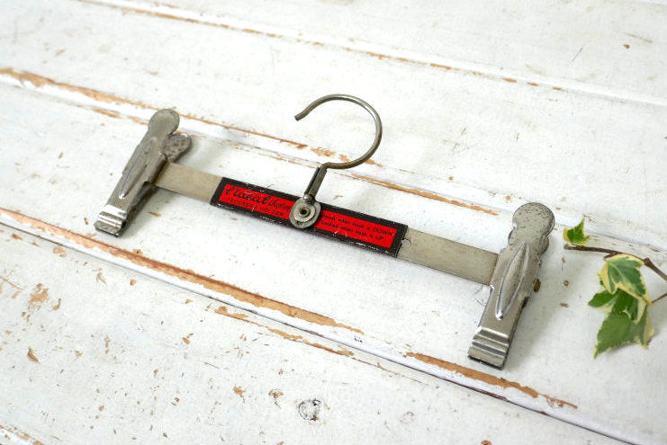 L' Ideal junior ベルギー Parmentier社 メタル製 伸縮式 60's ヴィンテージ パンツハンガー ハンガー