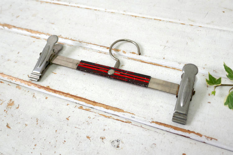 L' Ideal junior ベルギー Parmentier社 メタル製 伸縮式 60's ヴィンテージ パンツハンガー ハンガー