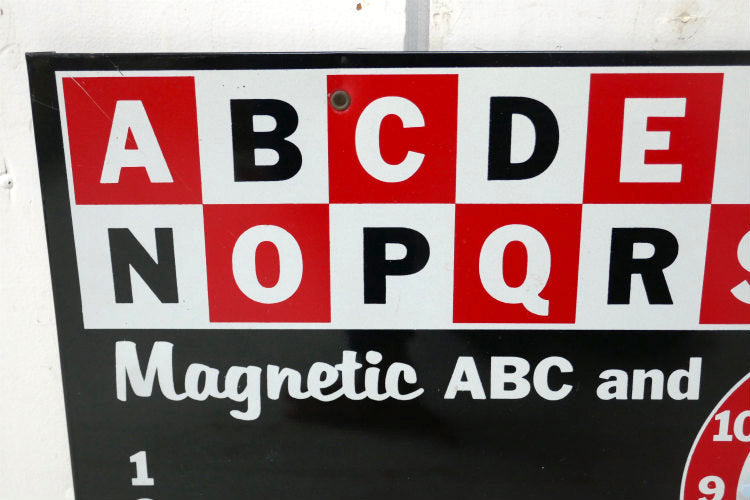 Peerless Playthings Co アルファベット 数字 時計 文字盤付き ヴィンテージ 学習ボード 知育玩具 USA