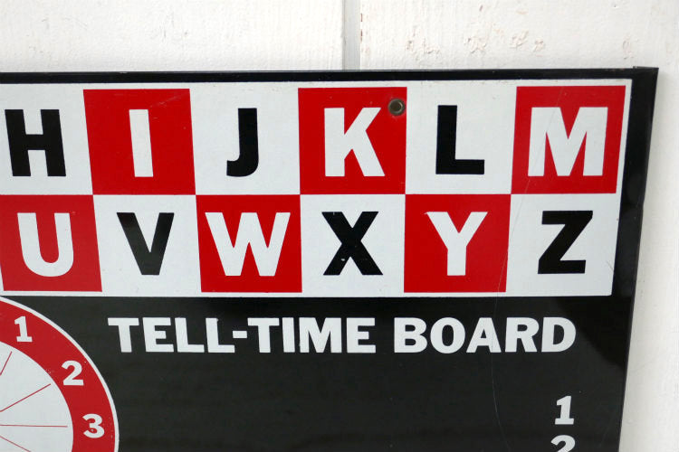 Peerless Playthings Co アルファベット 数字 時計 文字盤付き ヴィンテージ 学習ボード 知育玩具 USA