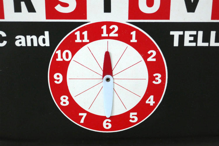 Peerless Playthings Co アルファベット 数字 時計 文字盤付き ヴィンテージ 学習ボード 知育玩具 USA