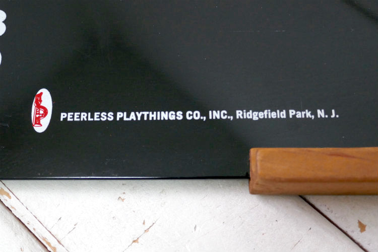 Peerless Playthings Co アルファベット 数字 時計 文字盤付き ヴィンテージ 学習ボード 知育玩具 USA
