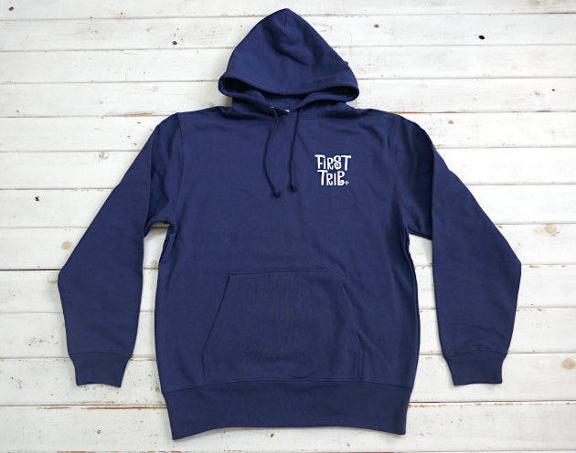 First Trip ファーストトリップ スマイル＆キノコ 60's デザイン インディゴ オリジナル プルオーバー パーカー フーディー