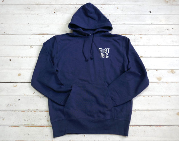 First Trip ファーストトリップ スマイル＆キノコ 60's デザイン インディゴ オリジナル プルオーバー パーカー フーディー