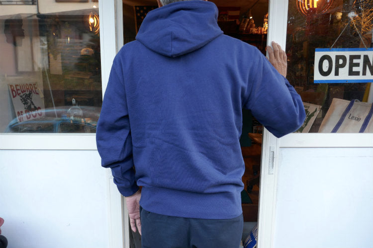 First Trip ファーストトリップ スマイル＆キノコ 60's デザイン インディゴ オリジナル プルオーバー パーカー フーディー