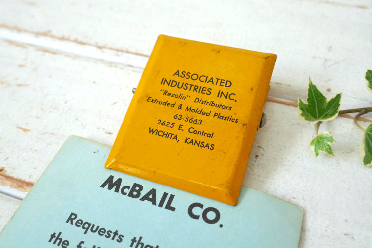 ASSOCIATED インダストリアル SCHELDT CO 航空機 ヴィンテージクリップ USA ステーショナリー