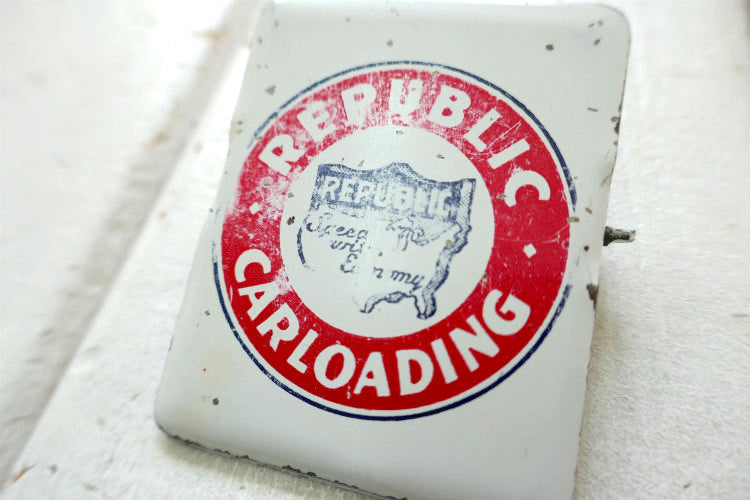 REPUBLIC CARLOADING 鉄道 トラック輸送 貨物輸送会社 アドバタイジング ヴィンテージ クリップ USA