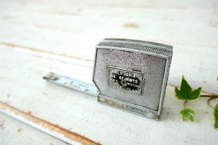 LUFKIN×カリフォルニア州高速道路局 インダストリアル ヴィンテージ メジャーテープ 巻尺 USA