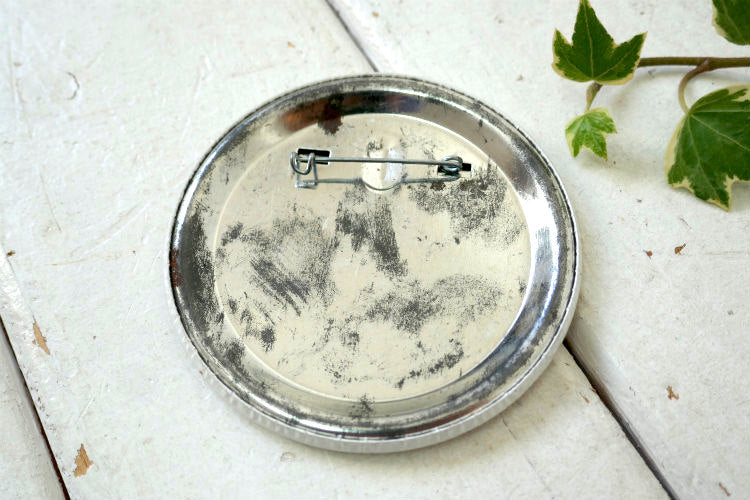 NO DAM NO LAKE ノー ダム ノー レイク湖 メッセージ 自然破壊 反対運動 アメリカン ヴィンテージ 缶バッジ　ファッション 小物 アクセサリー