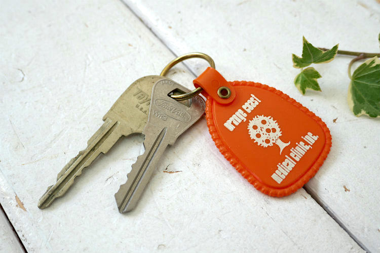 orange coast medical clinic 病院 アドバタイジング Taylor usa V78 G ヴィンテージ キーホルダー 鍵 KEY ２本付き