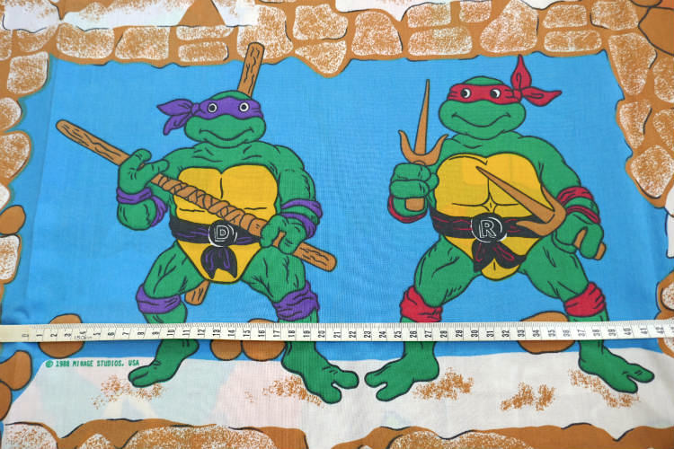 ミュータント タートルズ アメコミ 80’s ヴィンテージ ユーズドシーツ ベッドシーツ(フラットタイプ) USA