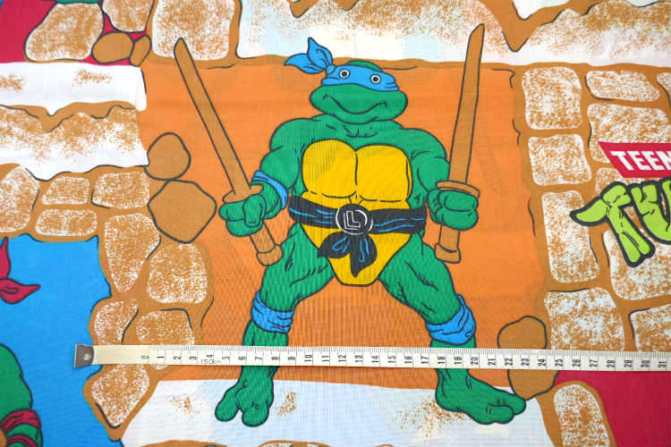 ミュータント タートルズ アメコミ 80’s ヴィンテージ ユーズドシーツ ベッドシーツ(フラットタイプ) USA