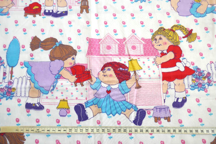 キャベツ畑人形 メルヘン キャラクター 80’s ヴィンテージ ユーズドシーツ ベッドシーツ(フラットタイプ) USA