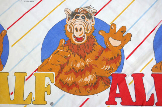 ALF アルフ アメコミ 毛むくじゃら キャラクター 80's ヴィンテージ ユーズドシーツ(フラットタイプ) USA