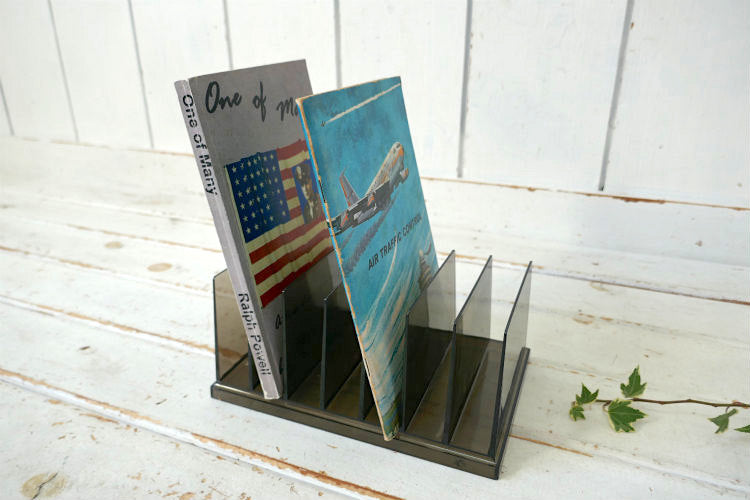 Rogers ブラック スケルトン ヴィンテージ 書類スタンド レターラック オフィス 書類 本立て オーガナイザー USA