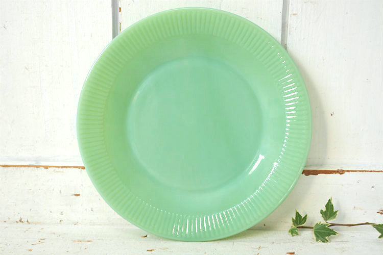 ファイヤーキング ジェーンレイ ジェダイ ミルクガラス ヴィンテージ ディナープレート 皿 食器 USA