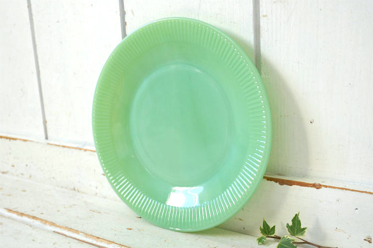 ファイヤーキング ジェーンレイ ジェダイ ミルクガラス ヴィンテージ ディナープレート 皿 食器 USA