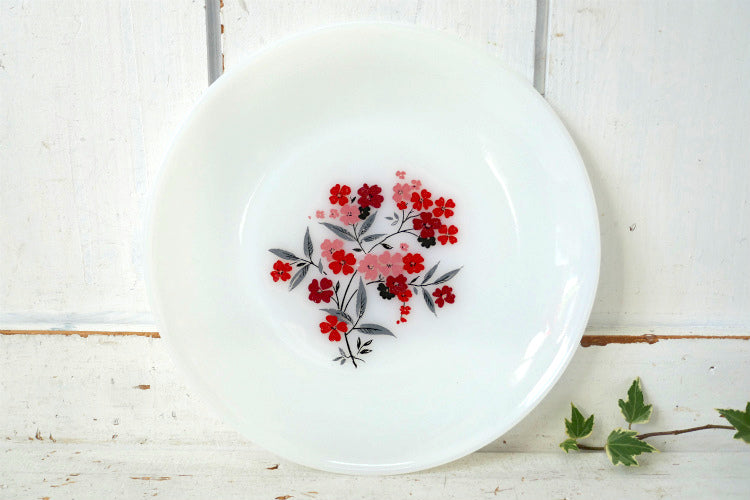 ファイヤーキング Fire King 花柄 プリムローズ 60's ヴィンテージ ディナープレート 大皿 食器 USA Ⅱ