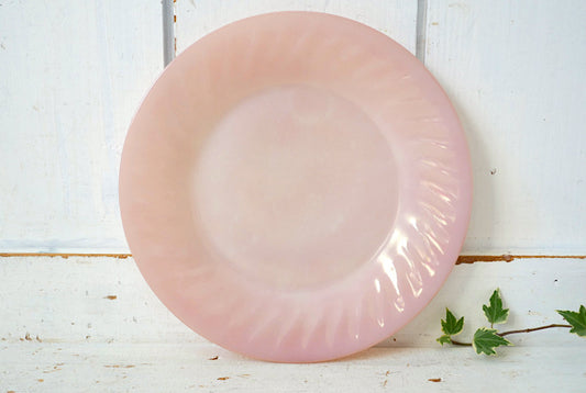 Fire King ファイヤーキング ピンクスワール 50's ヴィンテージ ディナープレート 大皿 食器 USA Ⅰ