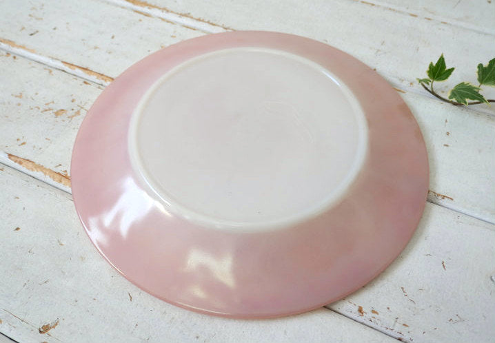 Fire King ファイヤーキング ピンクスワール 50's ヴィンテージ ディナープレート 大皿 食器 USA Ⅰ