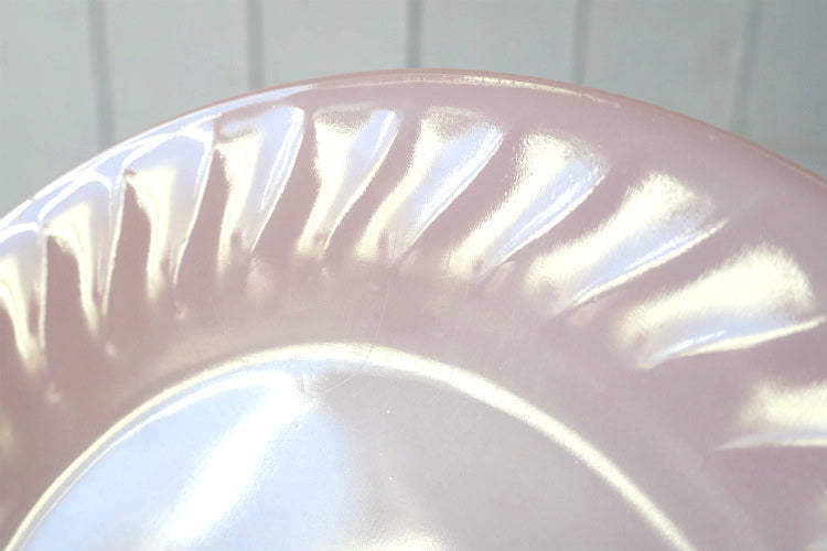 Fire King ファイヤーキング ピンクスワール 50's ヴィンテージ ディナープレート 大皿 食器 USA Ⅰ