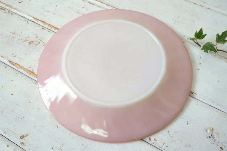 Fire King ファイヤーキング ピンクスワール 50's ヴィンテージ ディナープレート 大皿 食器 USA Ⅱ