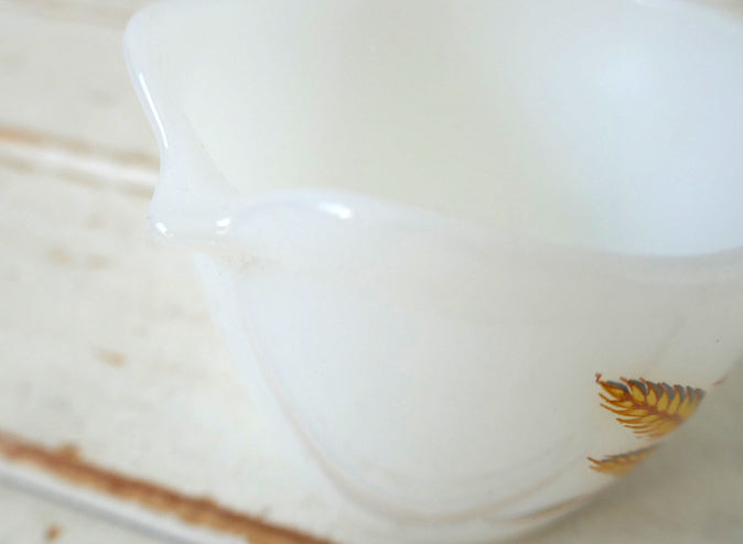 FireKing ファイヤーキング Wheat ウィート 小麦柄 ミルクガラス ヴィンテージ クリーマー ミルクピッチャー USA