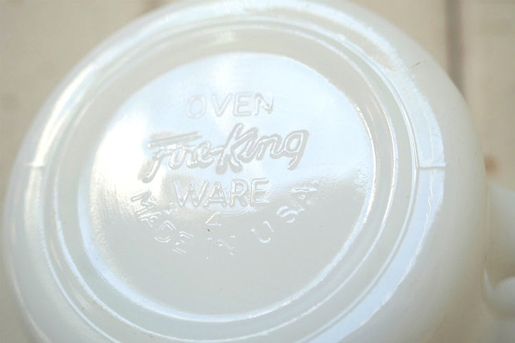 FireKing ファイヤーキング Wheat ウィート 小麦柄 ミルクガラス ヴィンテージ クリーマー ミルクピッチャー USA