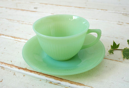 Fire King ファイヤーキング ジェダイ ジェーンレイ ヴィンテージ カップ&ソーサー 食器 USA