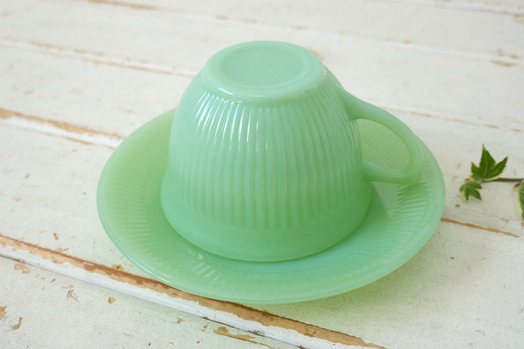 Fire King ファイヤーキング ジェダイ　ジェーンレイ ヴィンテージ  カップ&ソーサー 食器 USA