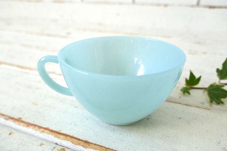 Fire King ファイヤーキング ターコイズブルー 50's ヴィンテージ カップ&ソーサー 食器 USA 美品