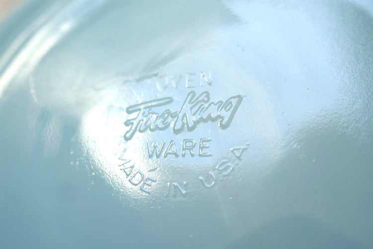 Fire King ファイヤーキング ターコイズブルー 50's ヴィンテージ カップ&ソーサー 食器 USA 美品