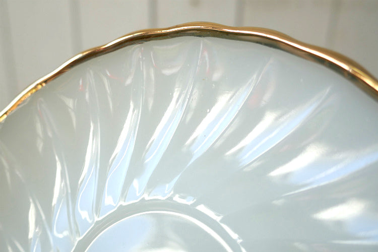 Fire King ファイヤーキング シェル ゴールドリム ホワイト 70's ヴィンテージ カップ&ソーサー 食器 USA