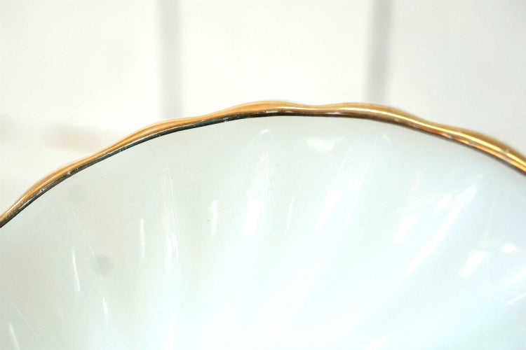 Fire King ファイヤーキング シェル ゴールドリム ホワイト 70's ヴィンテージ カップ&ソーサー 食器 USA