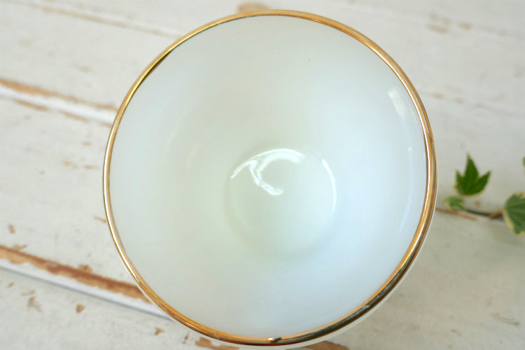 Fire King ファイヤーキング シェル ゴールドリム ホワイト 70's ヴィンテージ カップ&ソーサー 食器 USA Ⅱ