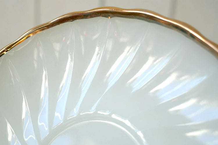 Fire King ファイヤーキング シェル ゴールドリム ホワイト 70's ヴィンテージ カップ&ソーサー 食器 USA Ⅱ