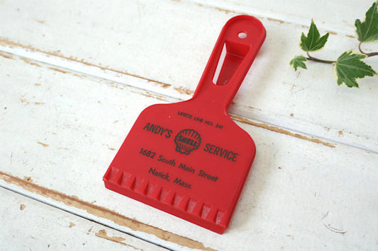 SHELL シェル レッド アドバタイジング ヴィンテージ　大雪 豪雪 スクレーパー アイススクレーパー ヘラ USA