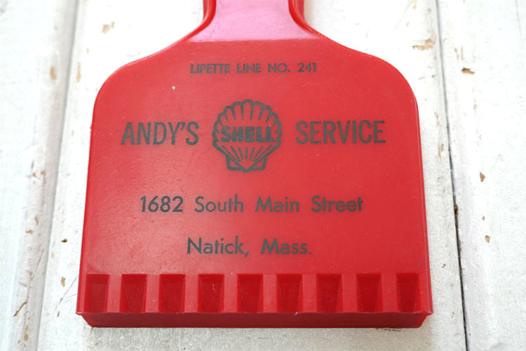 SHELL シェル レッド アドバタイジング ヴィンテージ　大雪 豪雪 スクレーパー アイススクレーパー ヘラ USA