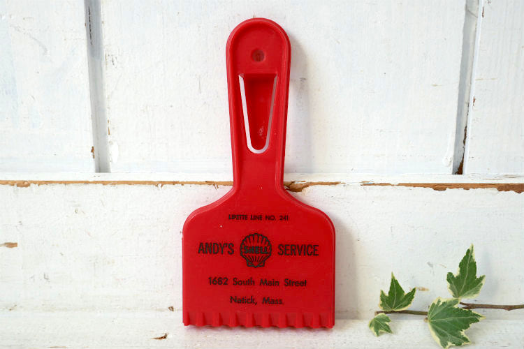 SHELL シェル レッド アドバタイジング ヴィンテージ　大雪 豪雪 スクレーパー アイススクレーパー ヘラ USA