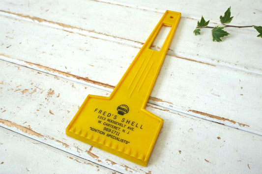 SHELL シェル イエロー アドバタイジング ヴィンテージ 大雪 豪雪 スクレーパー アイススクレーパー ヘラ USA