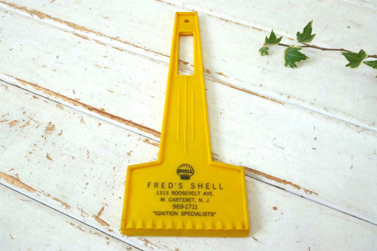 SHELL シェル イエロー アドバタイジング ヴィンテージ 大雪 豪雪 スクレーパー アイススクレーパー ヘラ USA