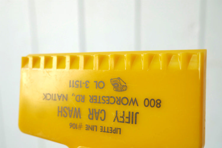 JIFFY CAR WASH 洗車チェーン イエロー アドバタイジング ヴィンテージ 大雪 豪雪 スクレーパー アイススクレーパー ヘラ USA