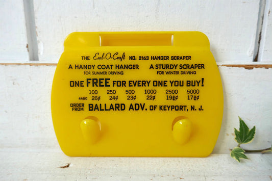 THE Exel-O-Craft イエロー アドバタイジング 2Way ハンガー付き ヴィンテージ 大雪 スクレーパー アイススクレーパー ヘラ USA
