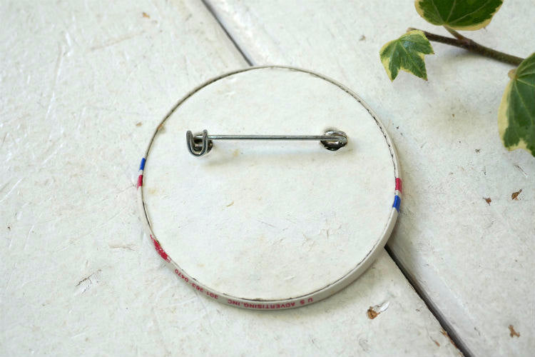 LET'S TURN IT AROUND! A.P.W.U. アメリカ郵便労働組合 1982's 政治活動 メッセージ付き ヴィンテージ バッジ  USA