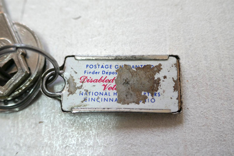 LAND OF LINCOLN  373 791 イリノイ州 1960y ヴィンテージ ナンバープレート タグ キーホルダー USA クライスラー アメ車 key 鍵