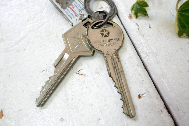 LAND OF LINCOLN  373 791 イリノイ州 1960y ヴィンテージ ナンバープレート タグ キーホルダー USA クライスラー アメ車 key 鍵